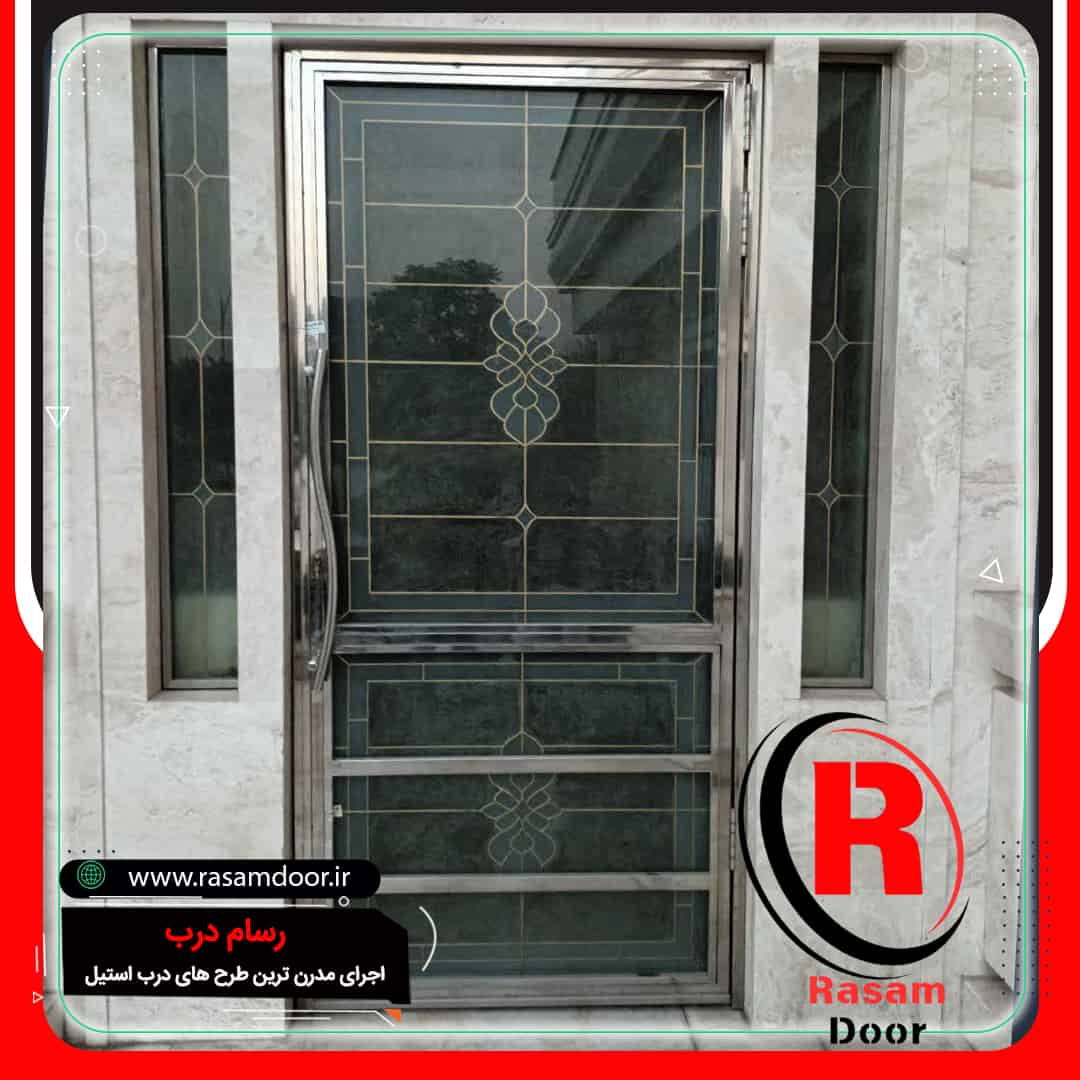درب استیل تک لنگه لوکس