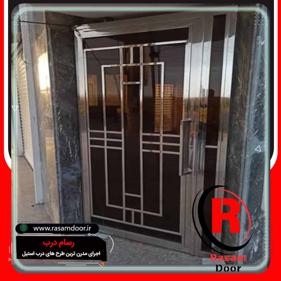 درب استیل تک لنگه ورودی مجتمع