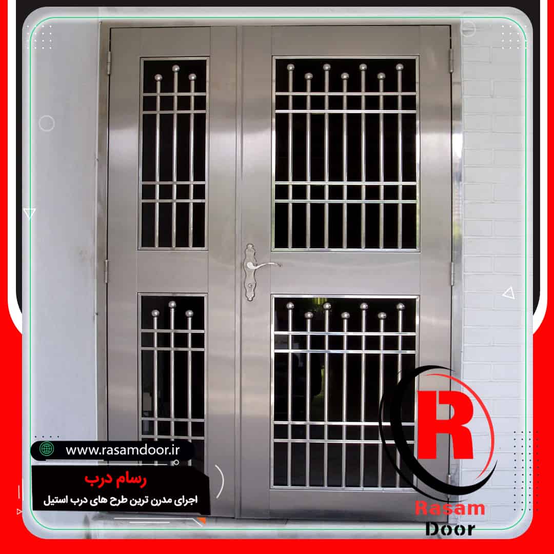 درب ضد سرقت لوکس استیل ورودی مغازه