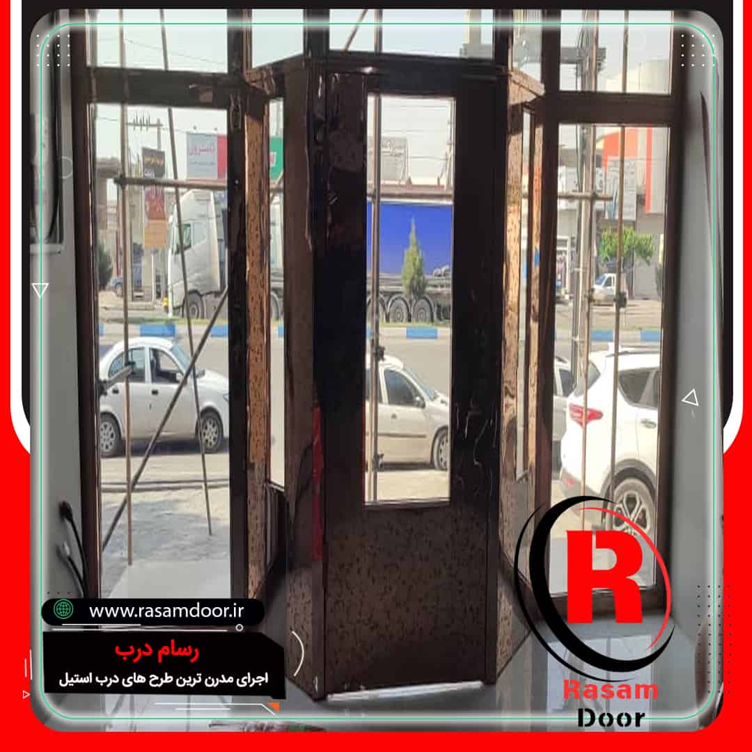 روکش استیل درب ورودی مغازه